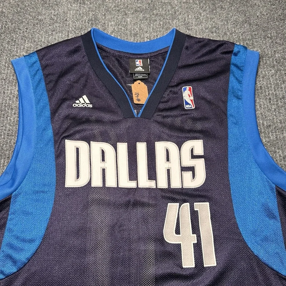 DIRK NOWITZKI #41‎ NBA DALLAS MAVERICKS SWINGMAN HOME JERSEY Adidas Size Medium